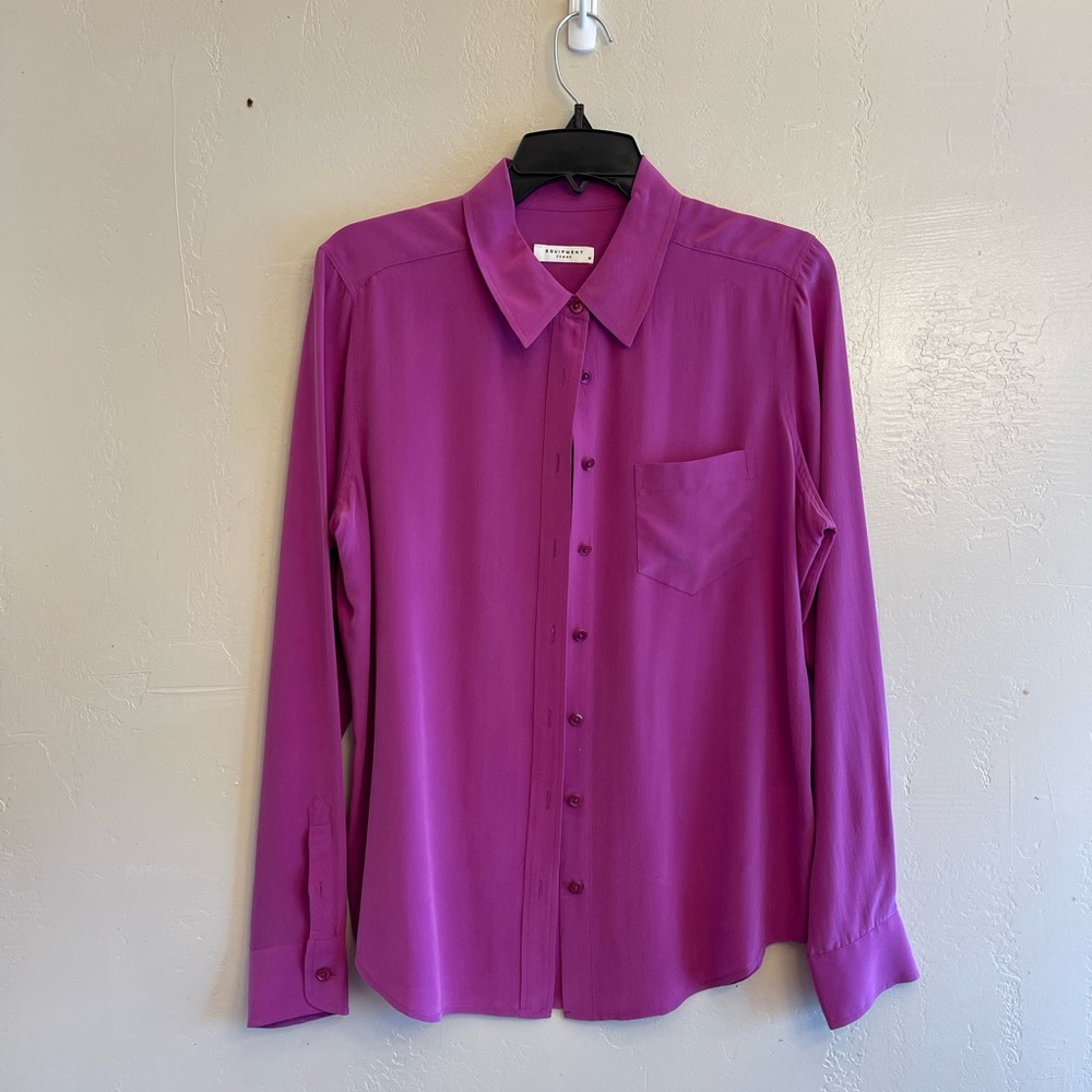 Equipment size medium purple blouse